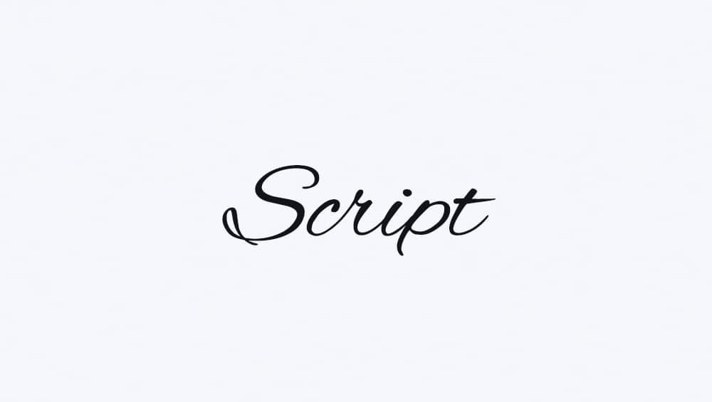 Typografie script